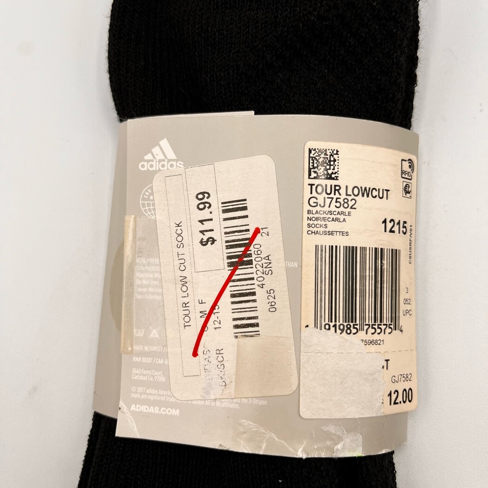 Adidas Primegreen Men's Golf Tour Ankle No Show Sock US 12.5-15 LOT of TWO NWT‎ - Picture 4 of 5